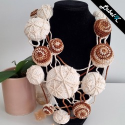 Cappuccino Lace Statement Lace Necklace 