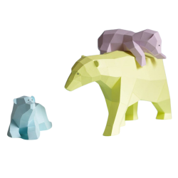 Polar Bear Family - Papercraft Kit