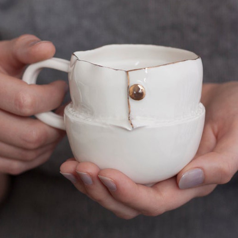 UNIQUE AND QUIRKY PORCELAIN TEACUP WITH OUTFIT