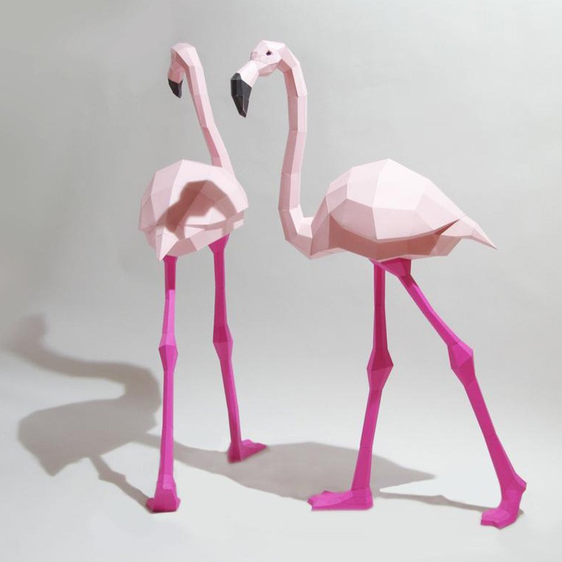 Flamingo Papercraft Kit