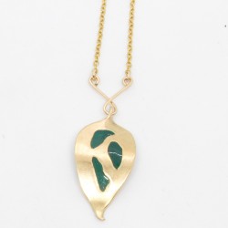 Stained Leaf Necklace