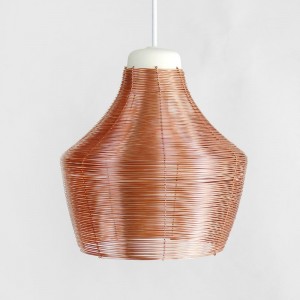 PENDANT LAMP - BRAIDED WITH SINGLE COPPER WIRE
