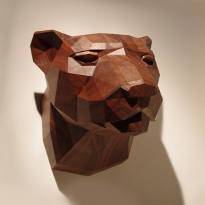 Wooden Leopard Head, Limited Edition