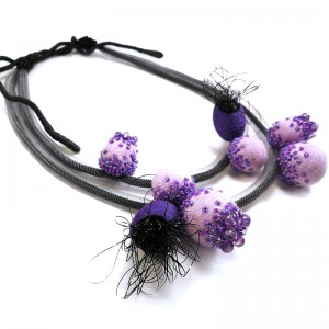 Unique handmade lavender Fields necklace