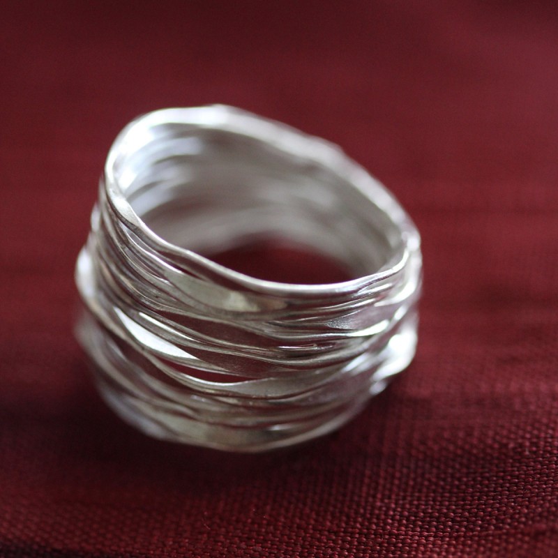  Hammered Silver Ring