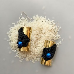 Rice Collection - Charcoal Earrings