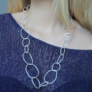Interlocked Silver Necklace