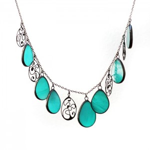 Turquoise Drops Statement Necklace