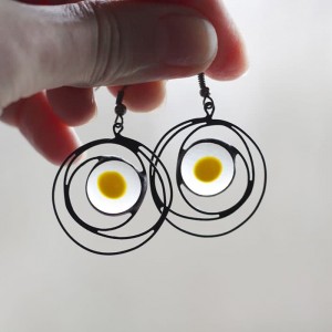 Fried Eggs Galaxy Earrings
