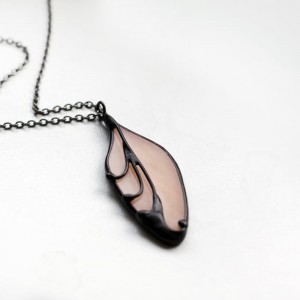 Soft Pink Feather Necklace