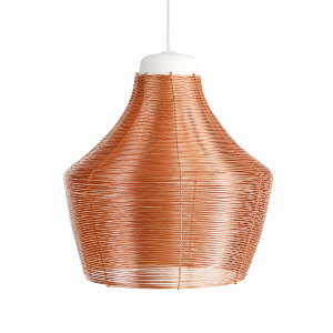 Pendant Lamp - Braided with Single Copper Wire