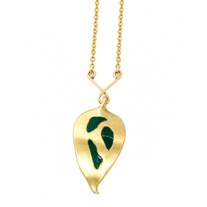 Stained Leaf Necklace