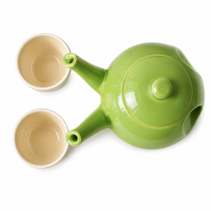 Handmade Two - Spouted Teapot for Couples
