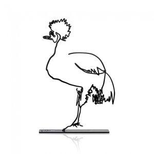 Demoiselle Crane Artistic Metal Scluture Made Of Lesar Cutting