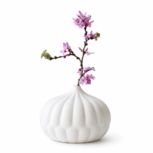 Large White Textured Vase