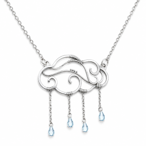 Blue Topaz Silver Necklace