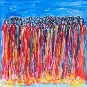 Shoulder To Shoulder - Acrylic Painting