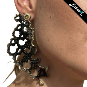 Perforated Landscapes - Sculptural Stud Earrings