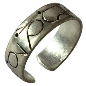 Tibetan Silver Compassionate Buddha Ring
