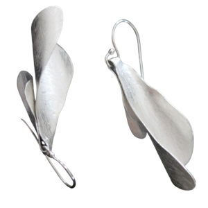 Spring Leaf Silver Earrings